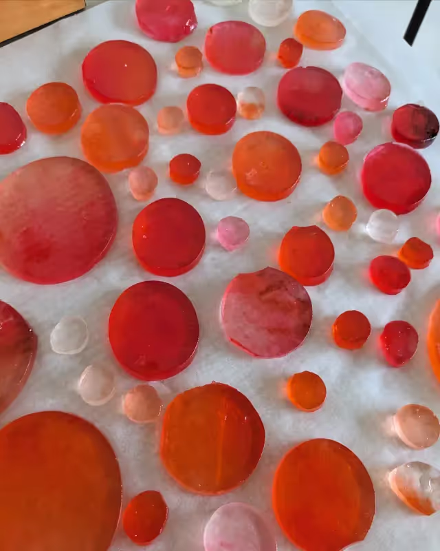 verre comestible rouge