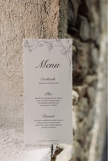 Menu papie