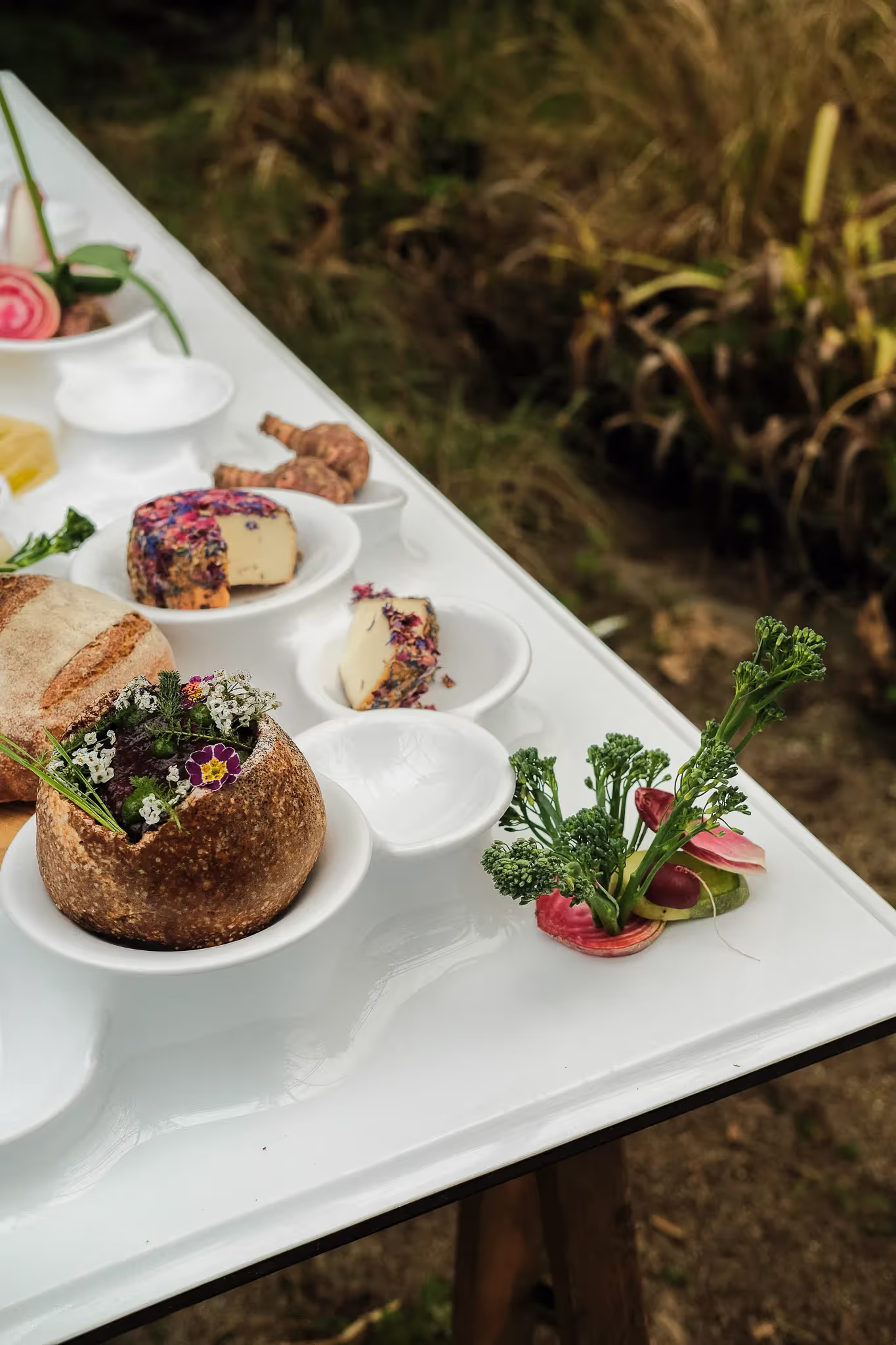 table dans un potager