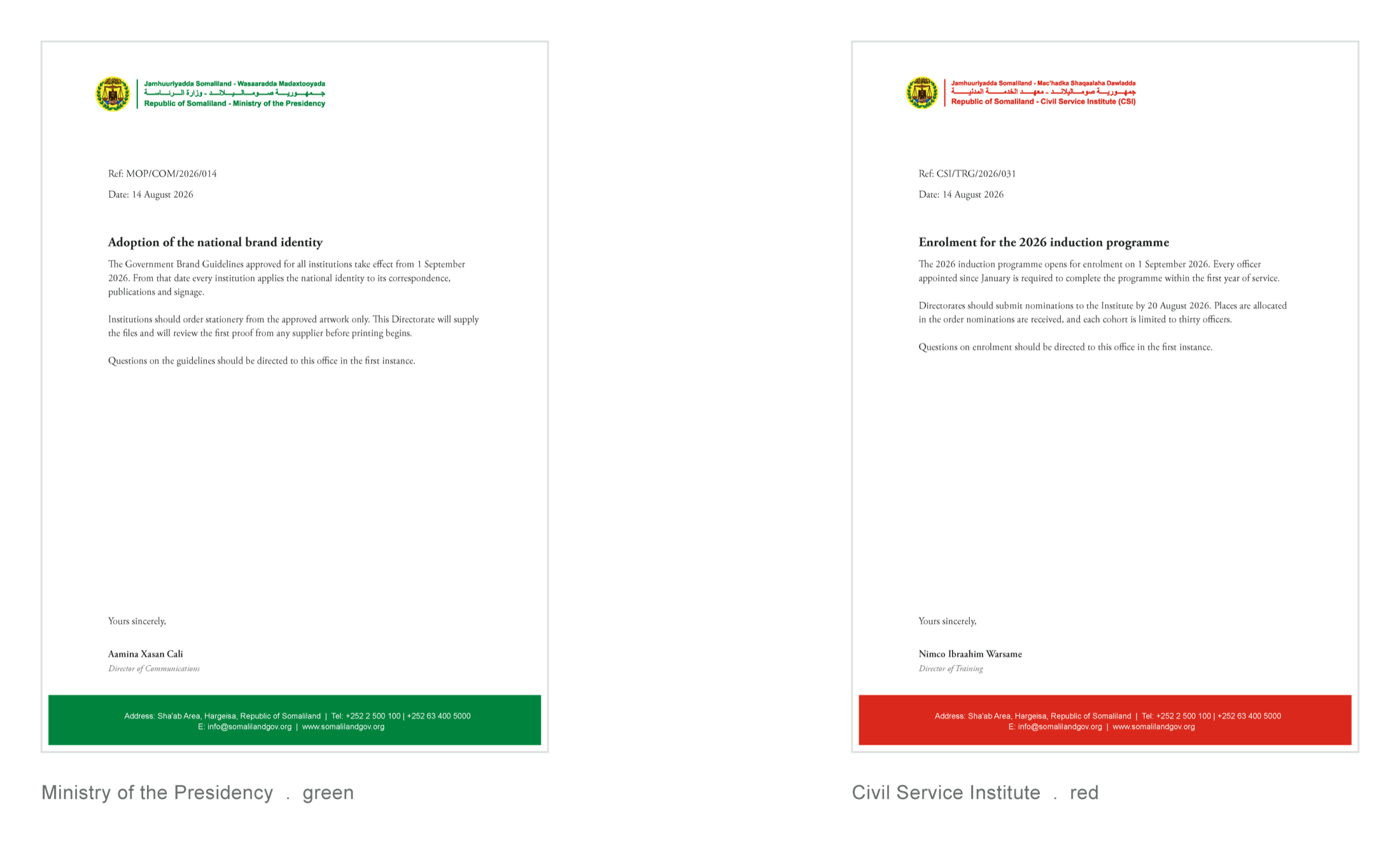 Letterhead guideline page 12 - in use