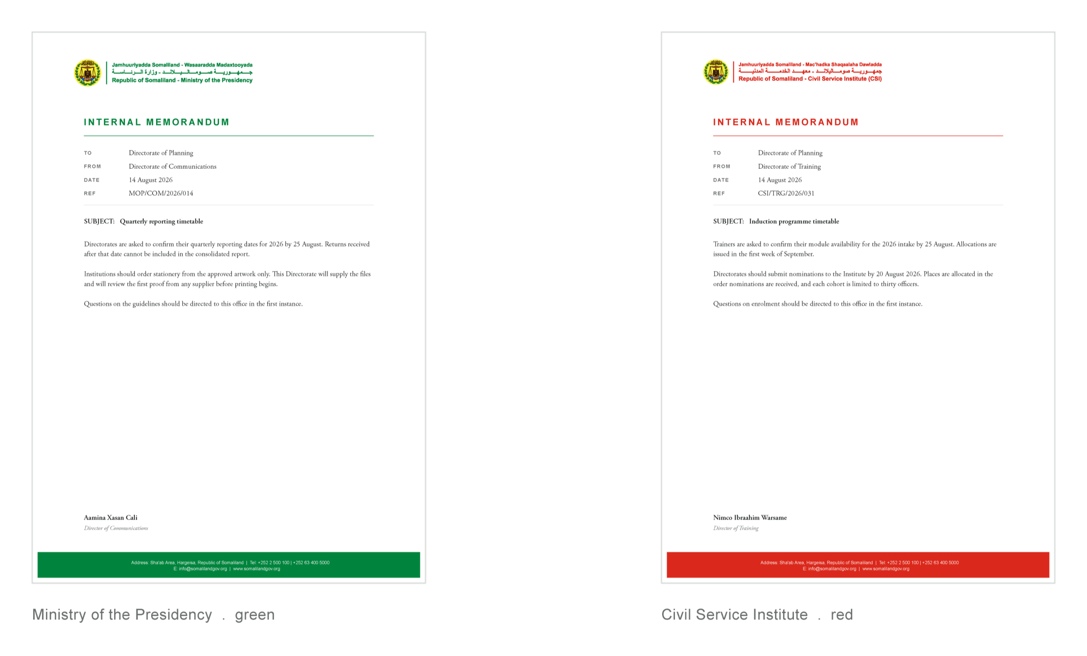 Letterhead guideline page 12 - in use