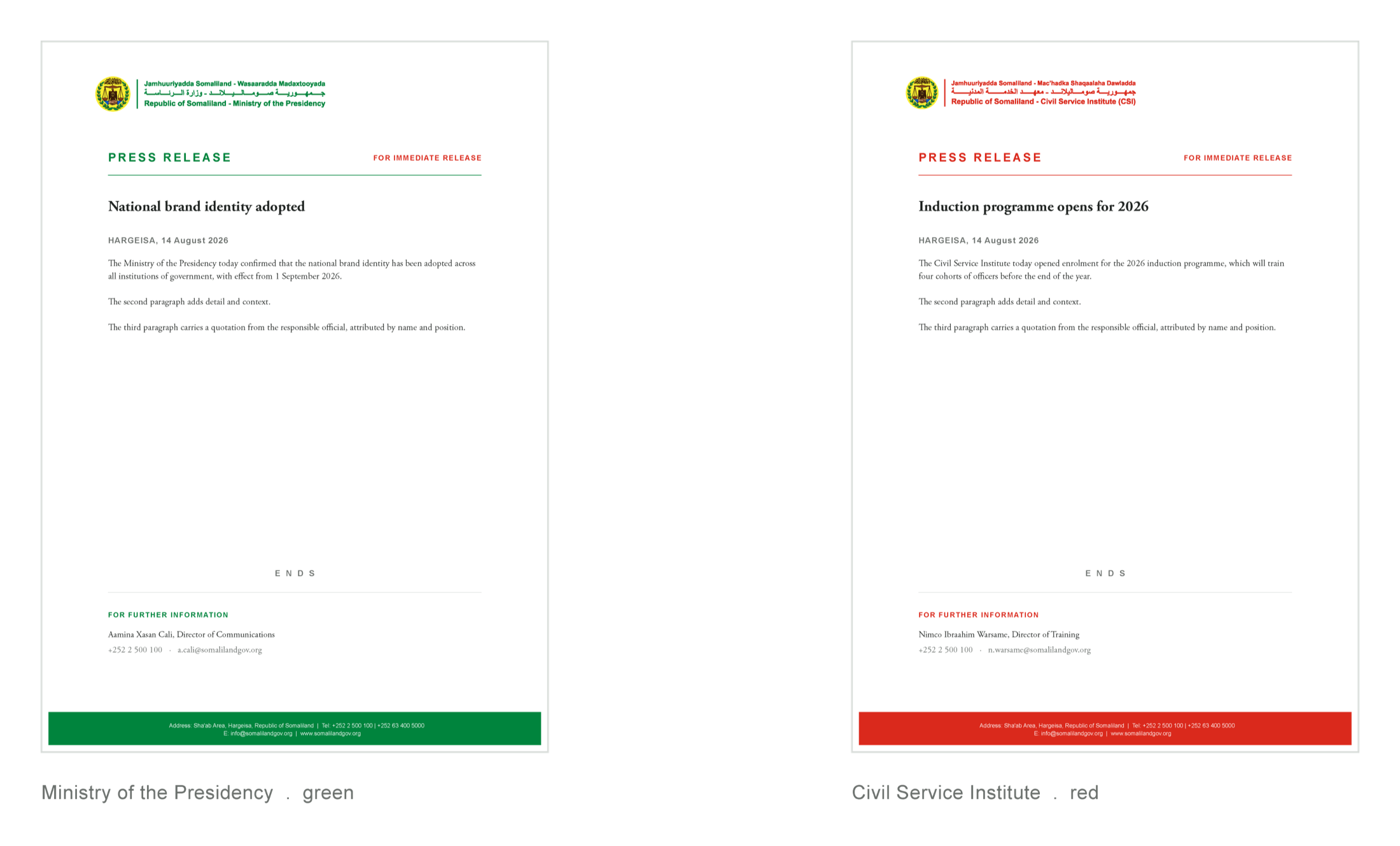 Letterhead guideline page 12 - in use