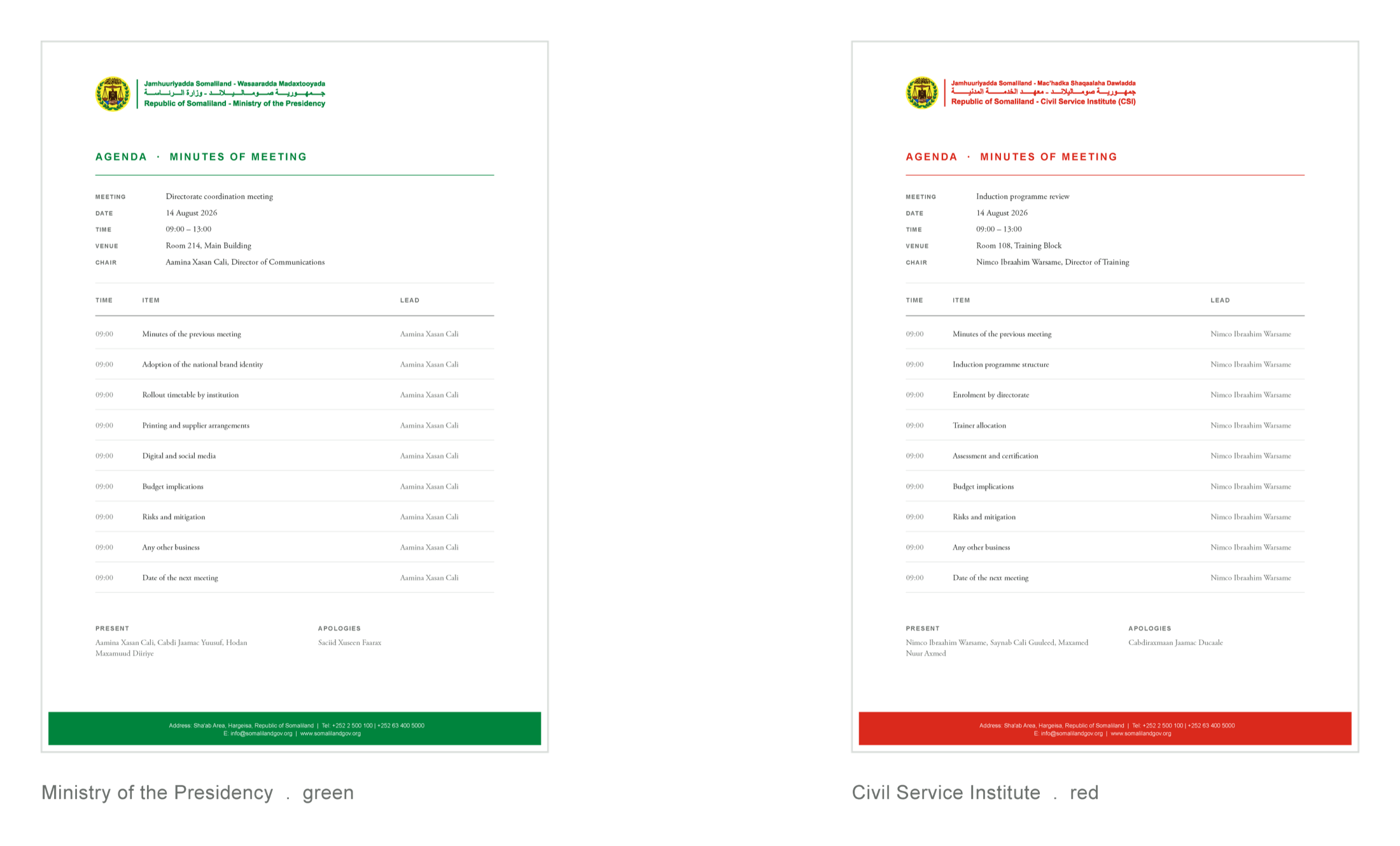 Letterhead guideline page 12 - in use