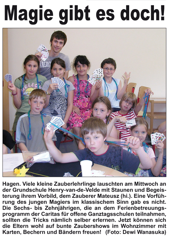 Zeitungsartikel: Magie gibt es doch!
