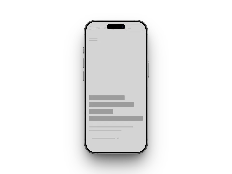 Wireframe mobile du site NORTH