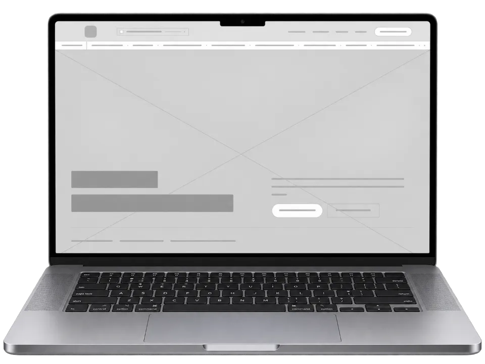 Wireframe desktop du site Solstice, atelier de paysage en Occitanie