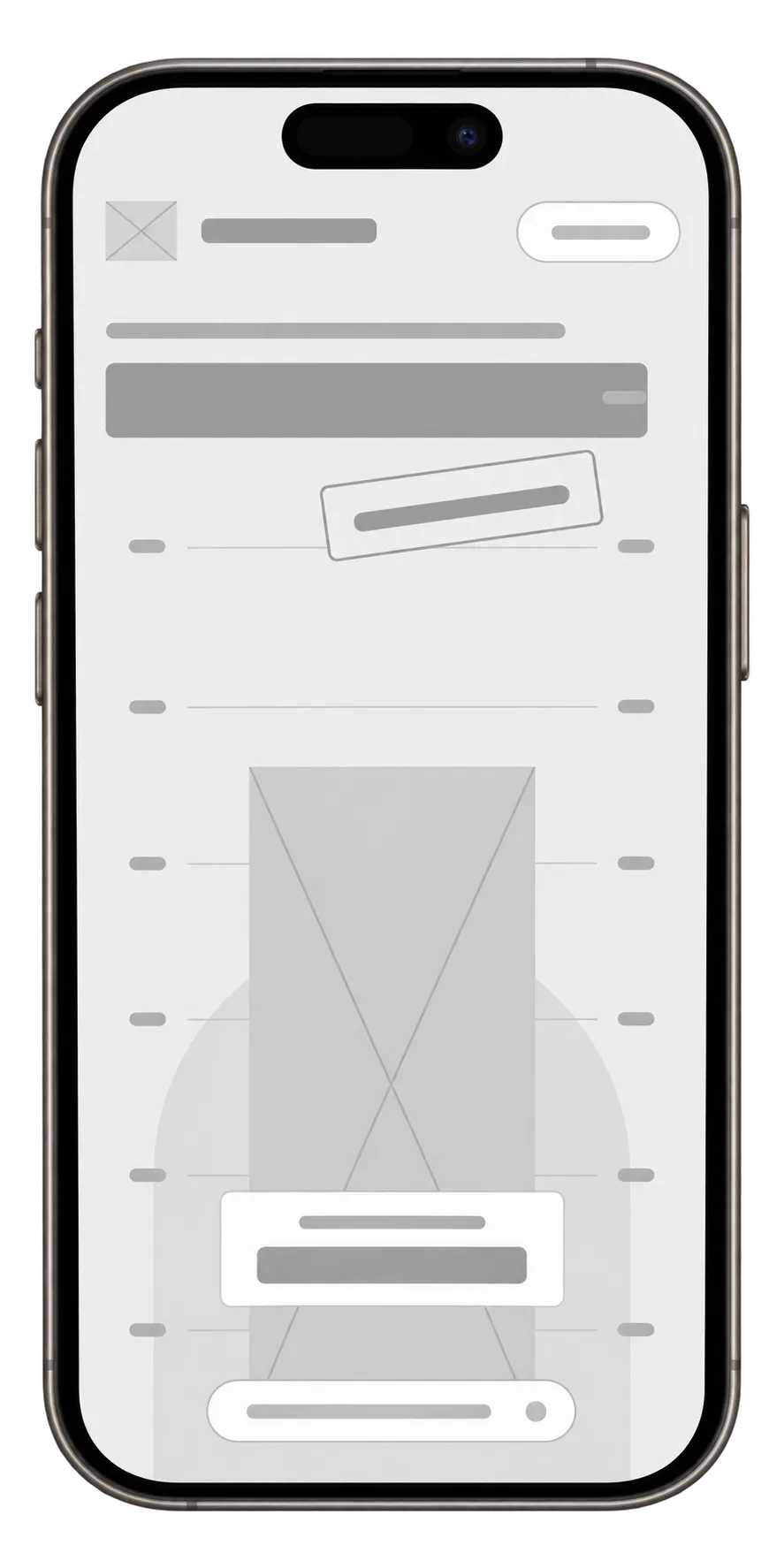 Wireframe mobile de la landing Fresh Paws, salon de toilettage canin