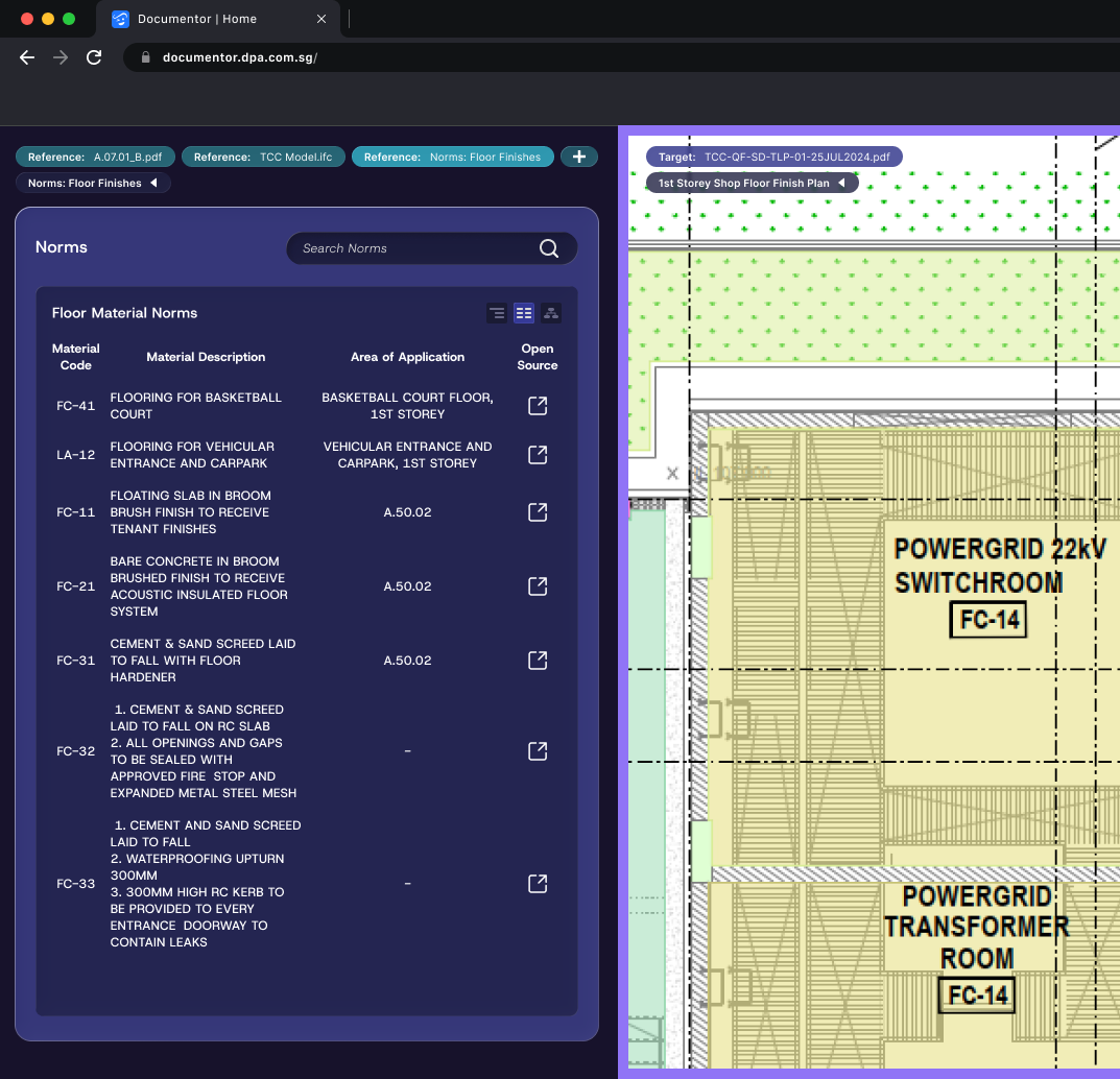 DocuMentor auditing a set of construction documents