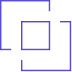 Two overlapping outlined squares with gaps in the top left and bottom right corners.