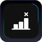 Bar chart with increasing bars and an X mark above the tallest bar on a black background.