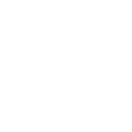 Minimalist white snail icon on a black background.