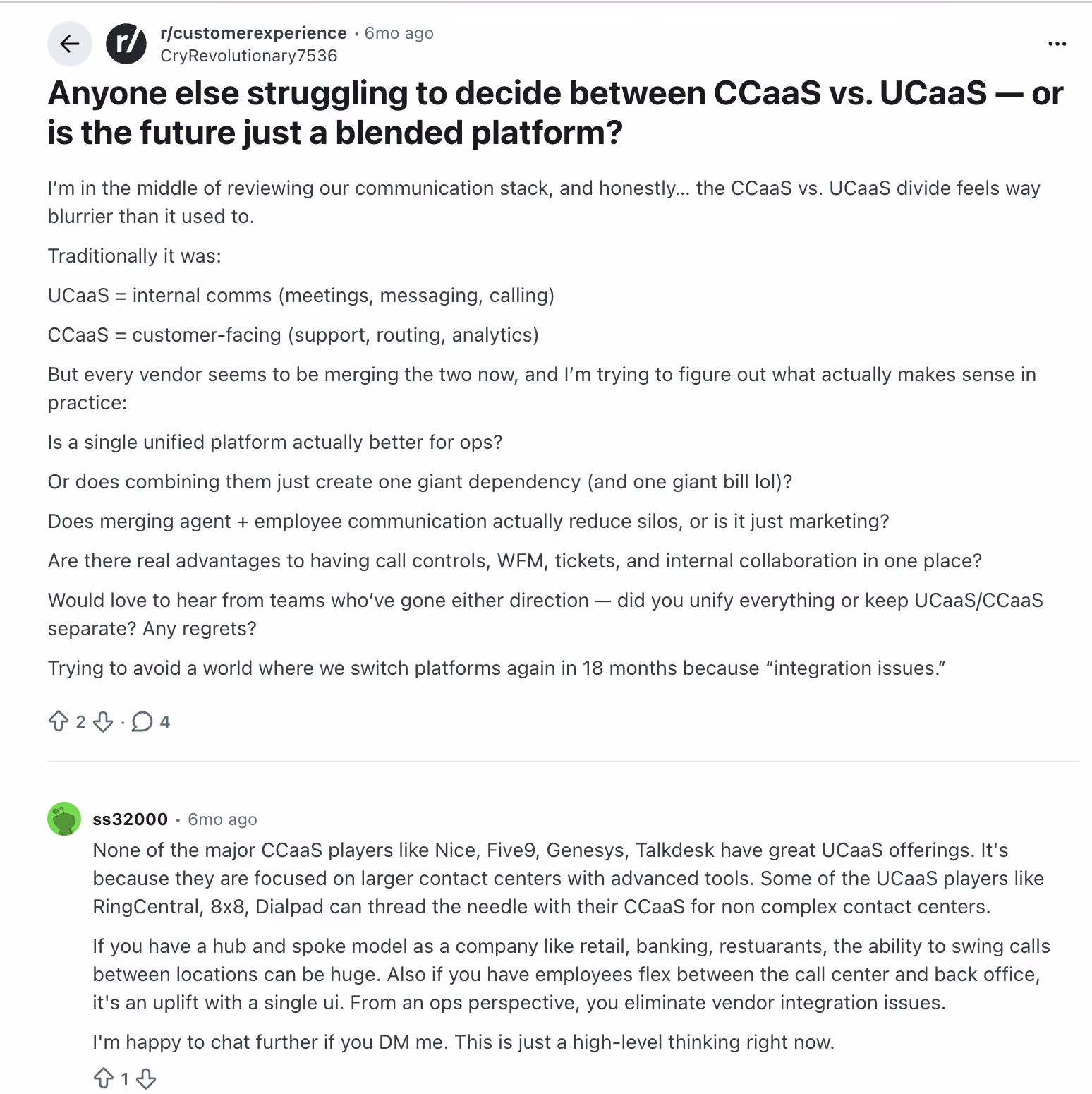 Real buyer questions Reddit snapshot
