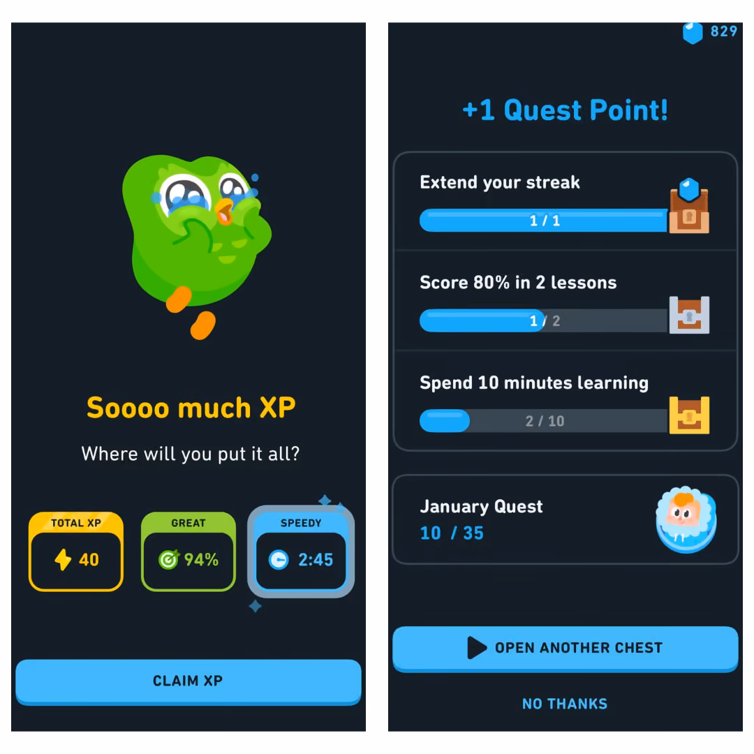 Duolingo Onboarding customer retention strategy example