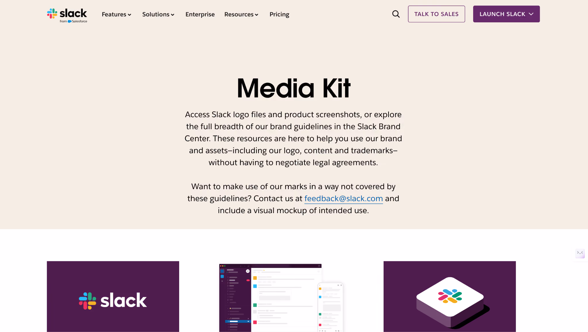 Slack brand voice guidelines screenshot