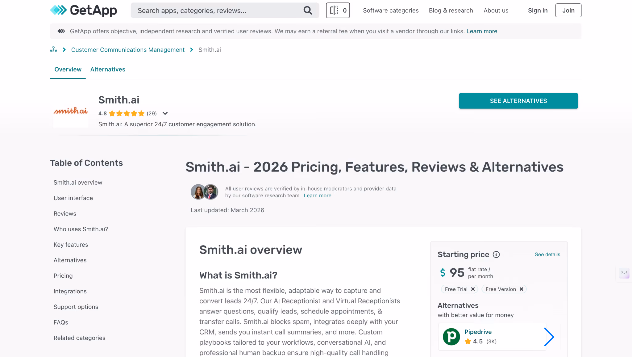 Smith.ai Reviews reviews getapp