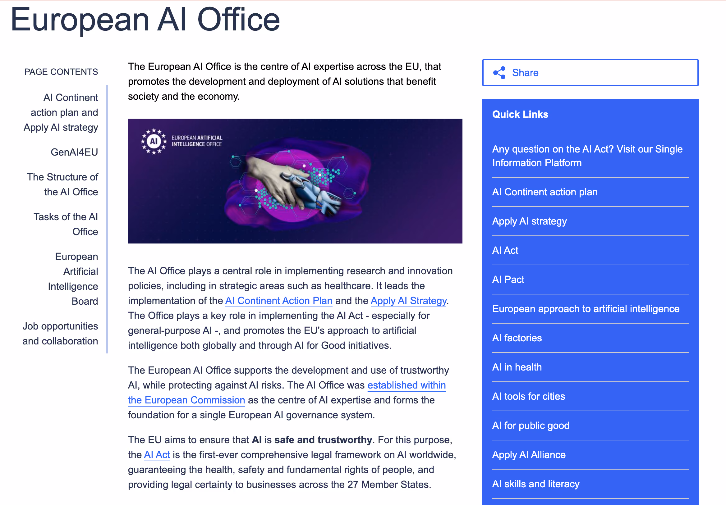 AI-nieuws van het contactcentrum van de Europese Commissie