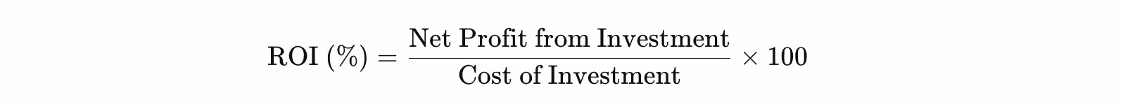 ROI calculation