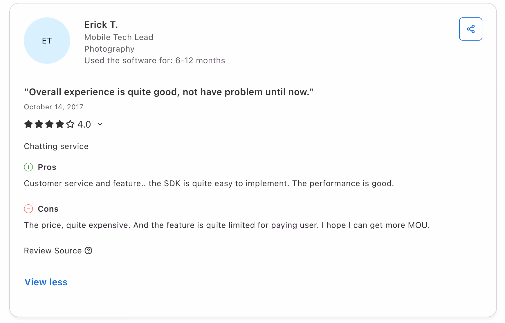 Capterrra sendbird review snapshot