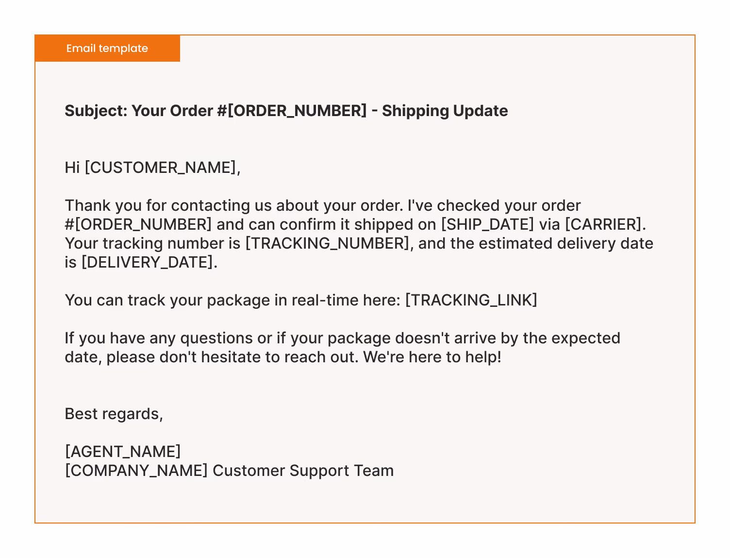 Email Template Example