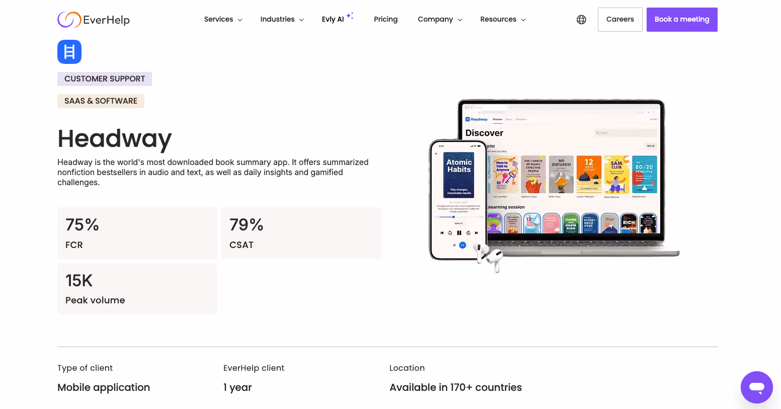 EverHelp x Headway case study