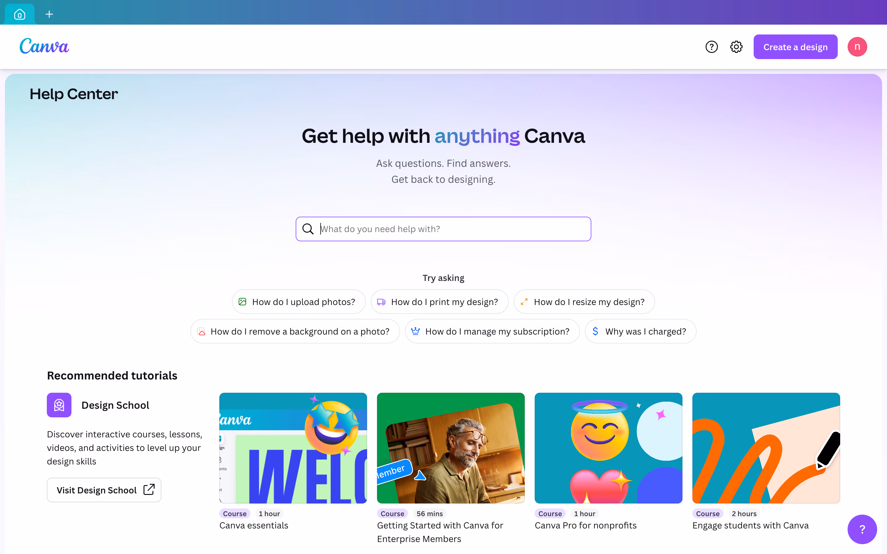 Canva knowledge base