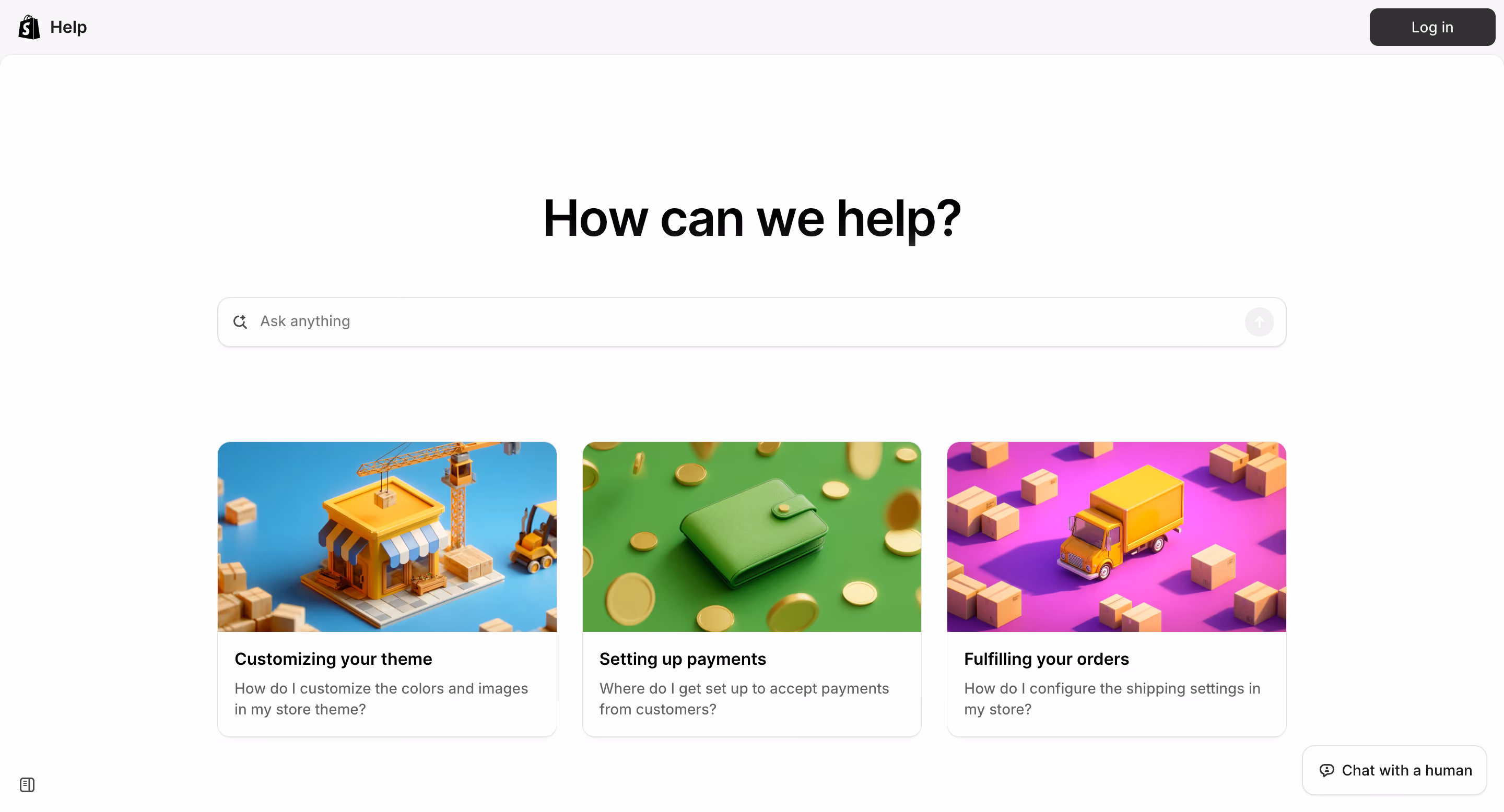 Shopify knowledge base example