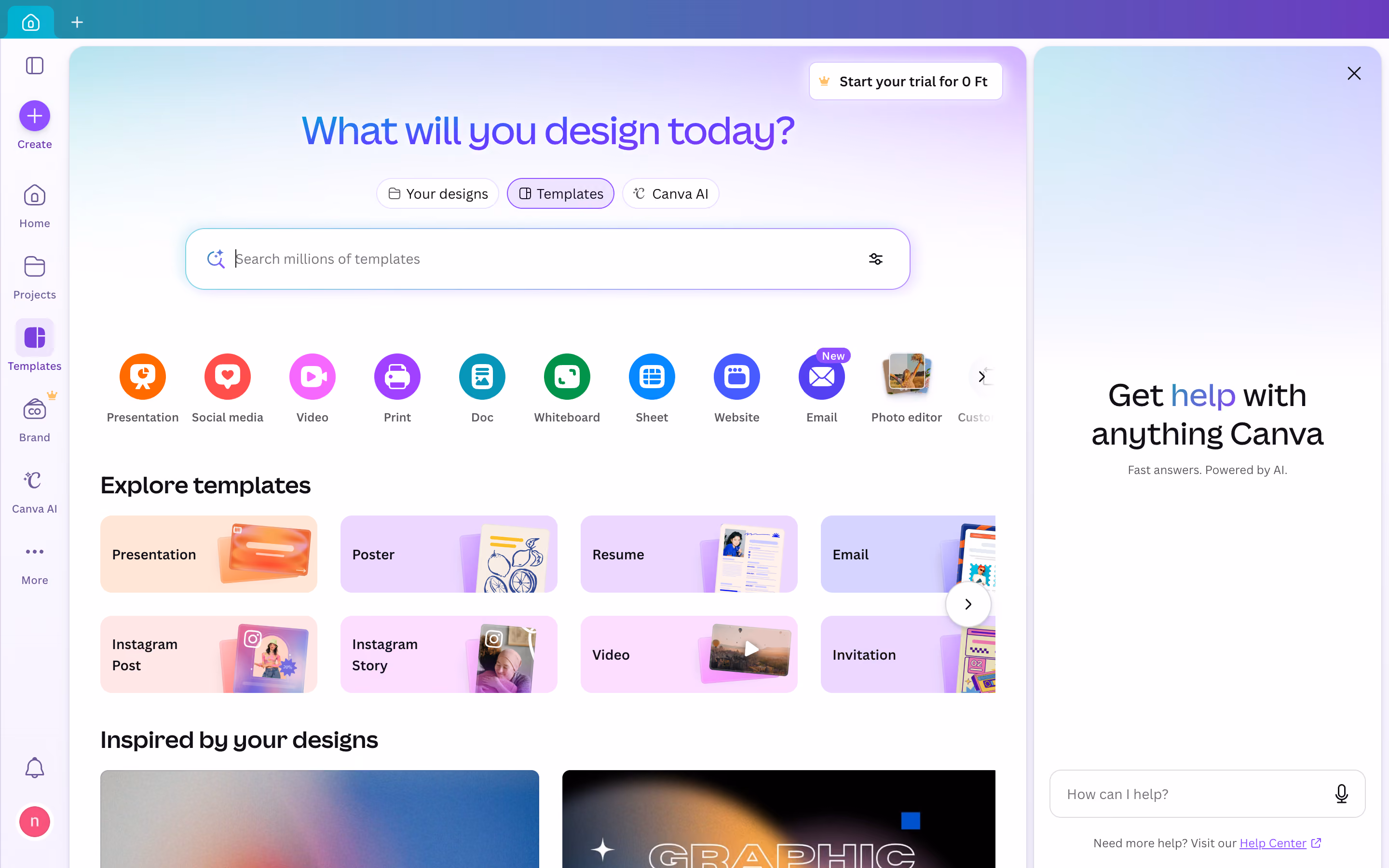 Canva chatbot knowledge base
