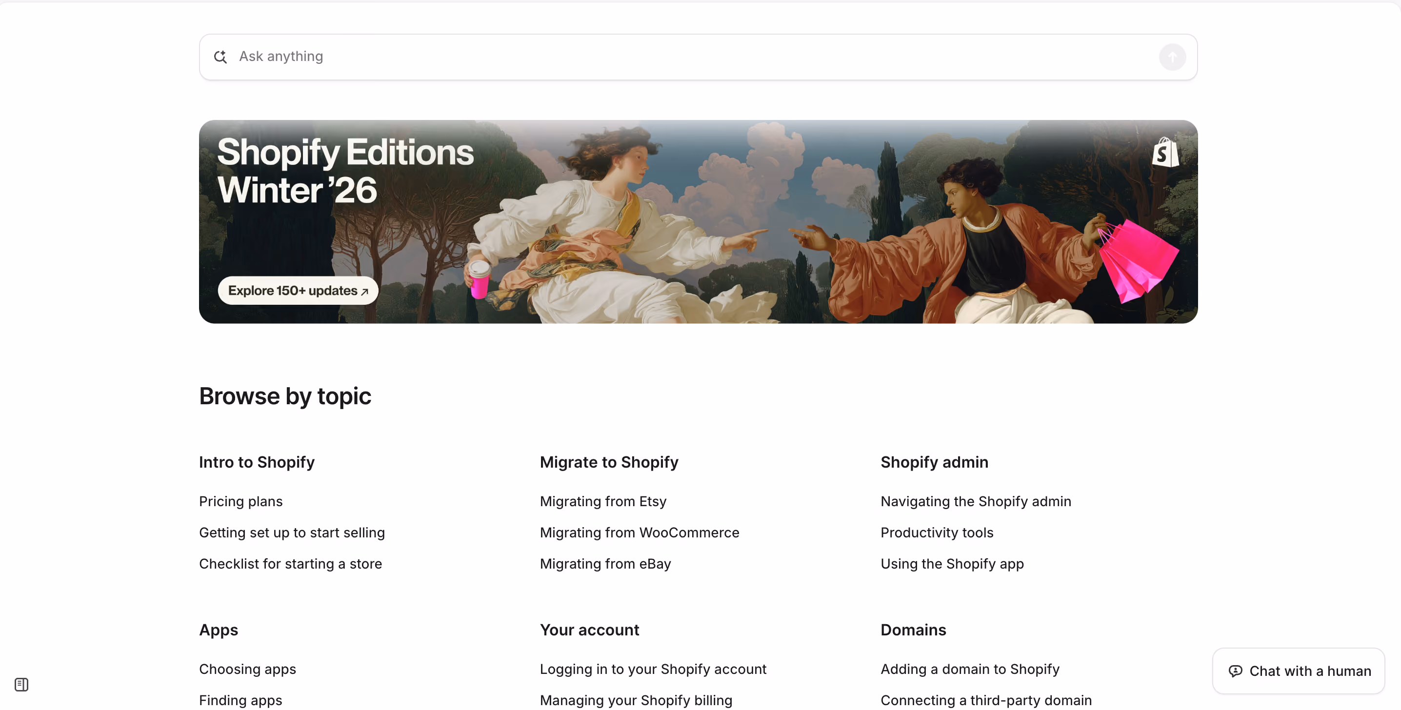 hopify knowledge base example