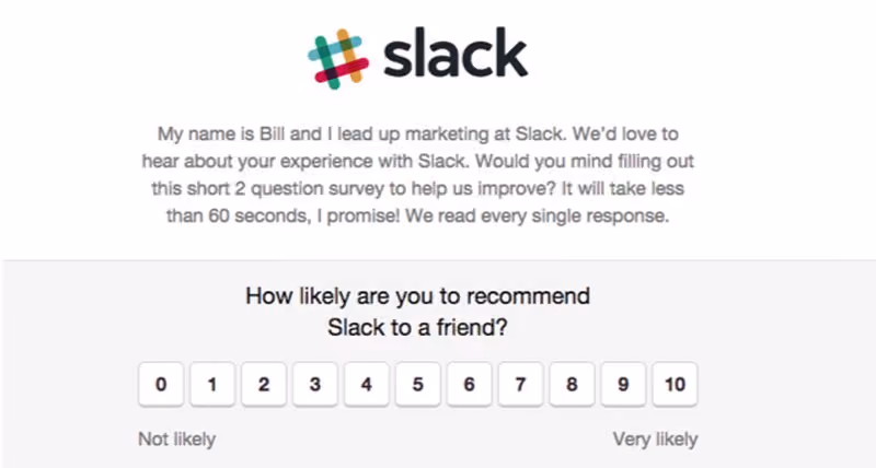 Slack survey screenshot