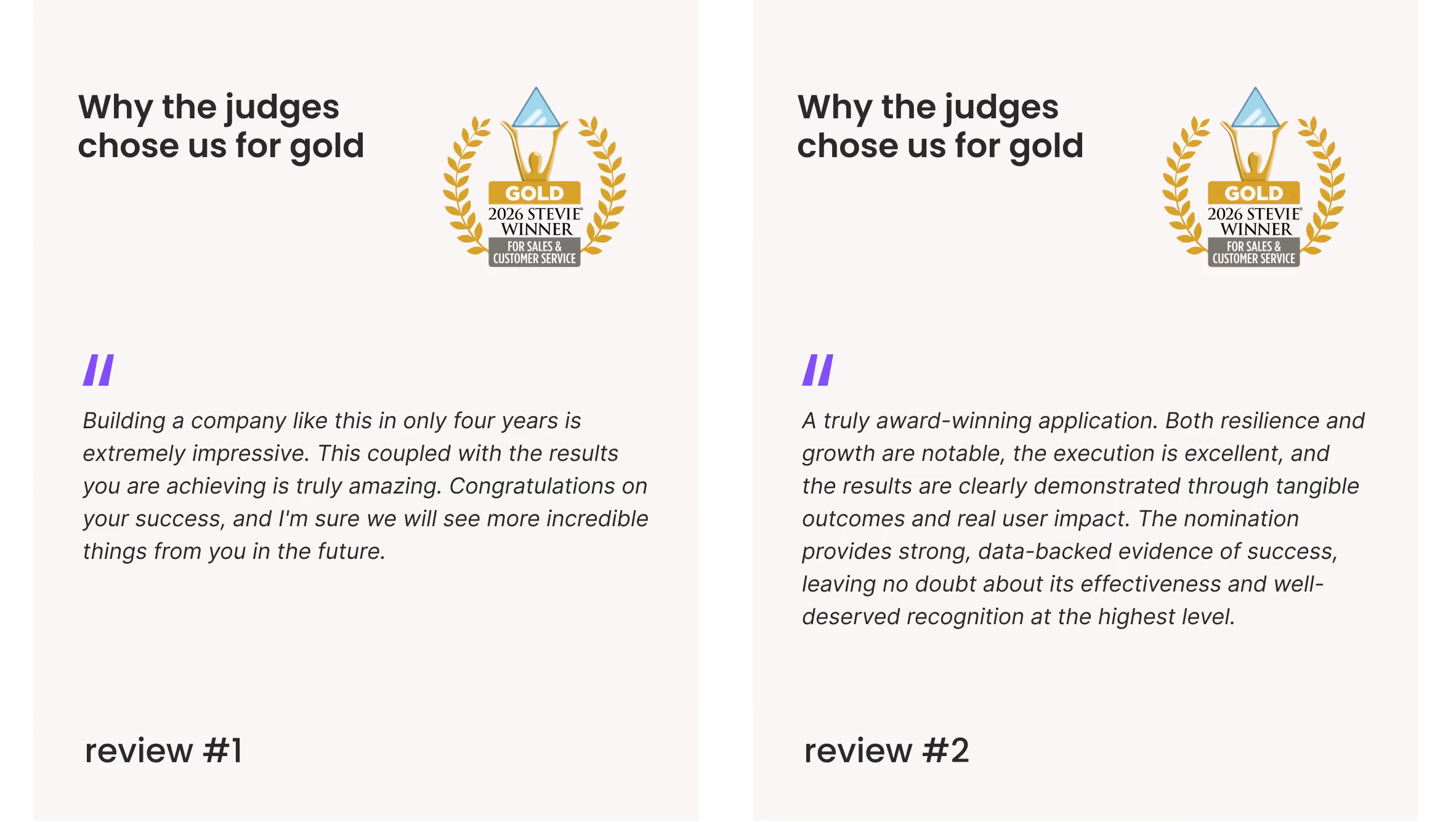 EverHelp Gold Stevie Award 2026