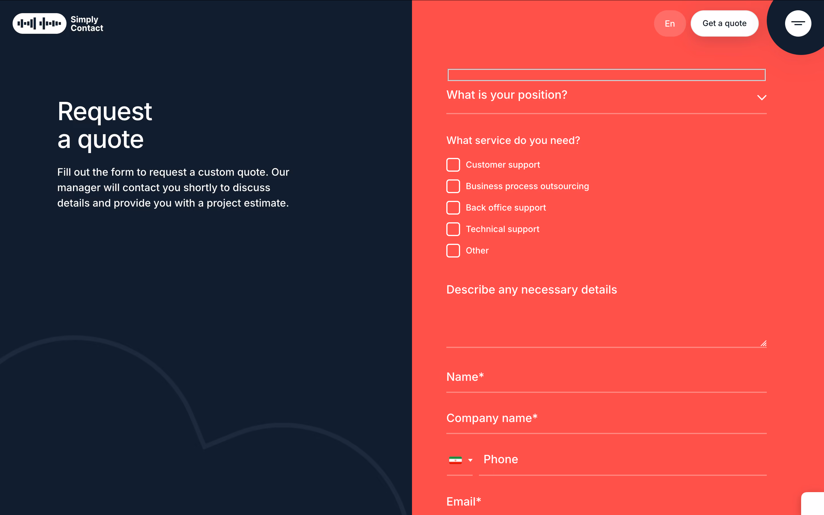 Simply Contact pricing