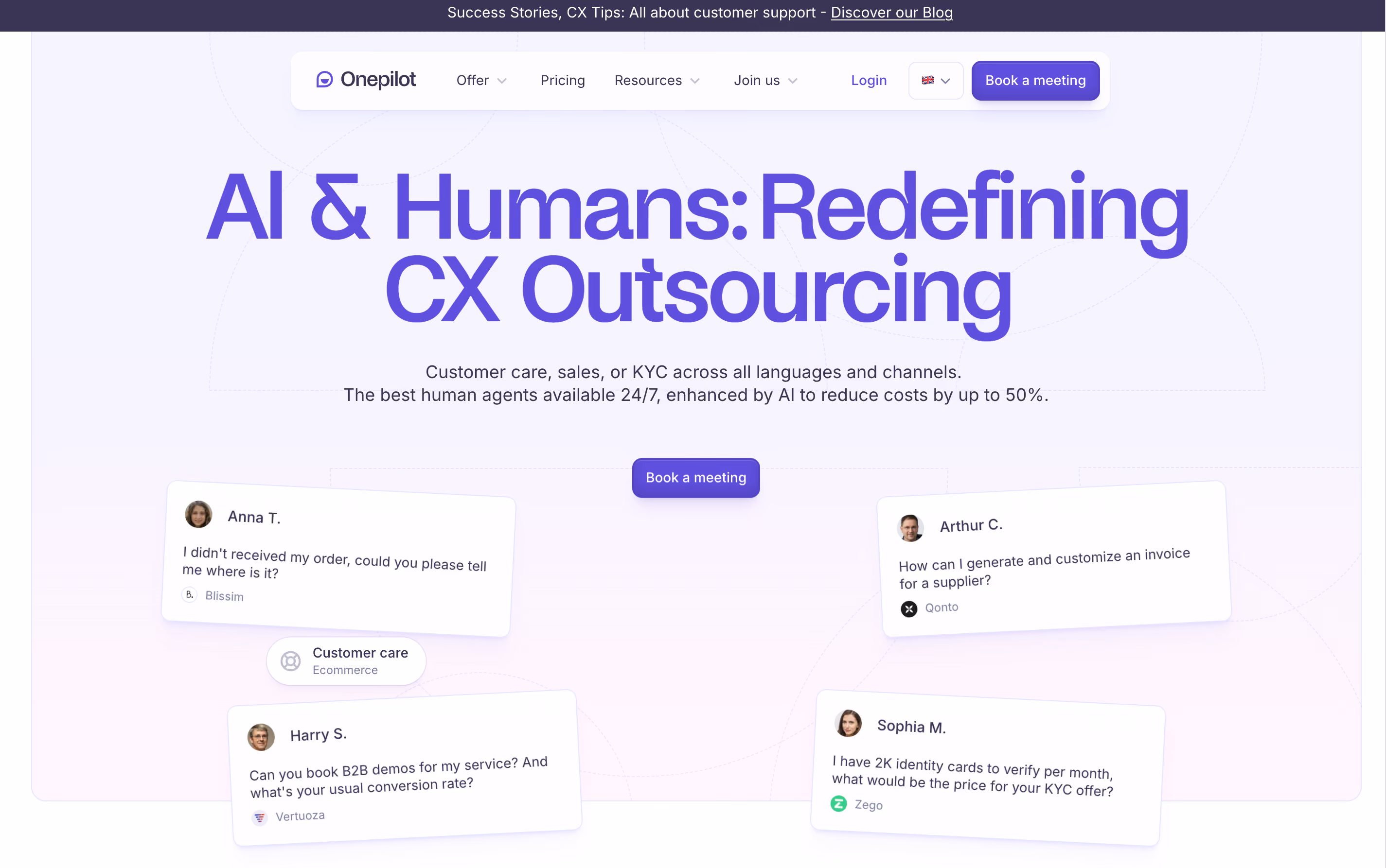 OnePilot customer service outsour
