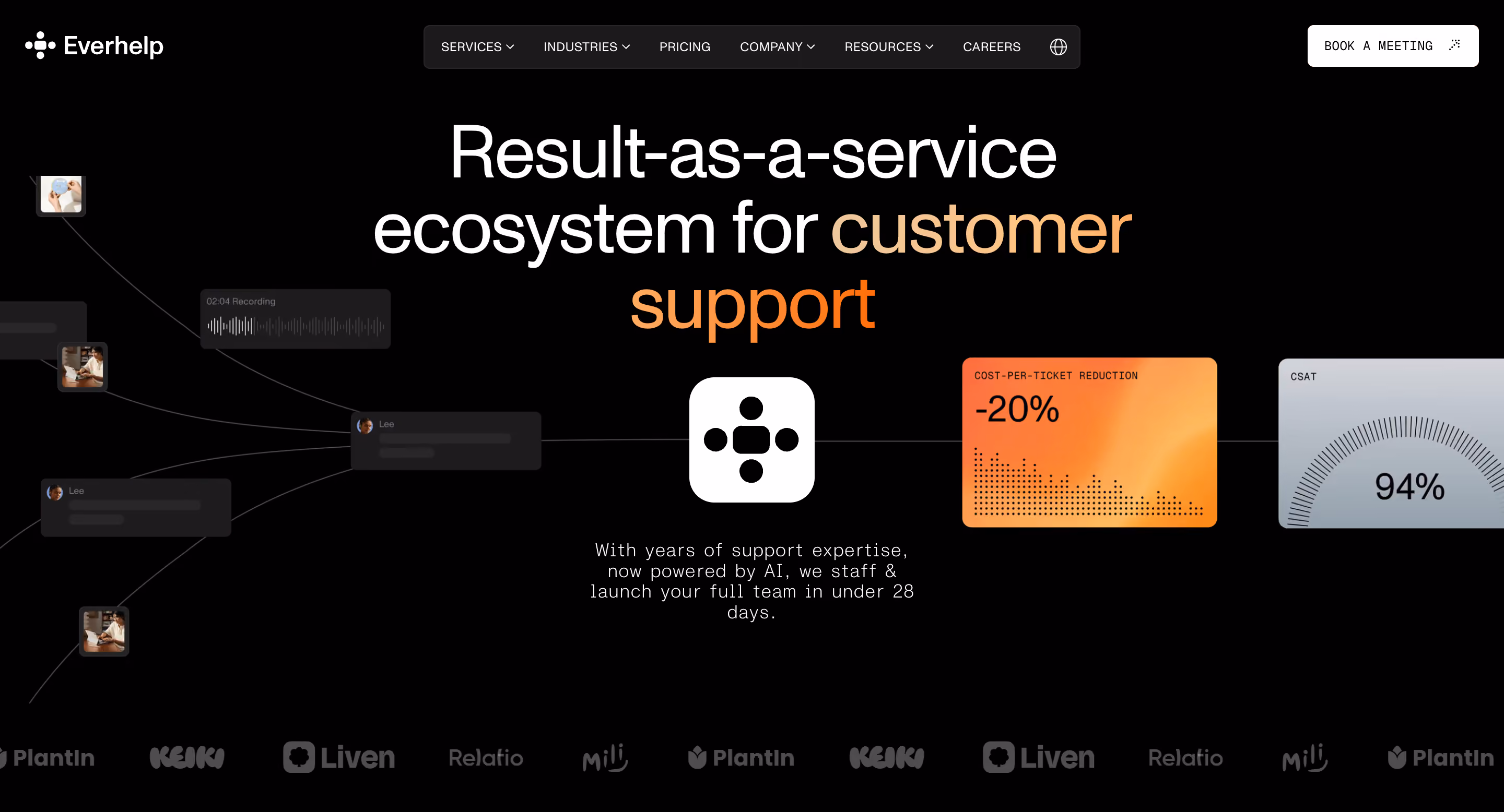 Everhelp result-as-as-a-service support outsourcing