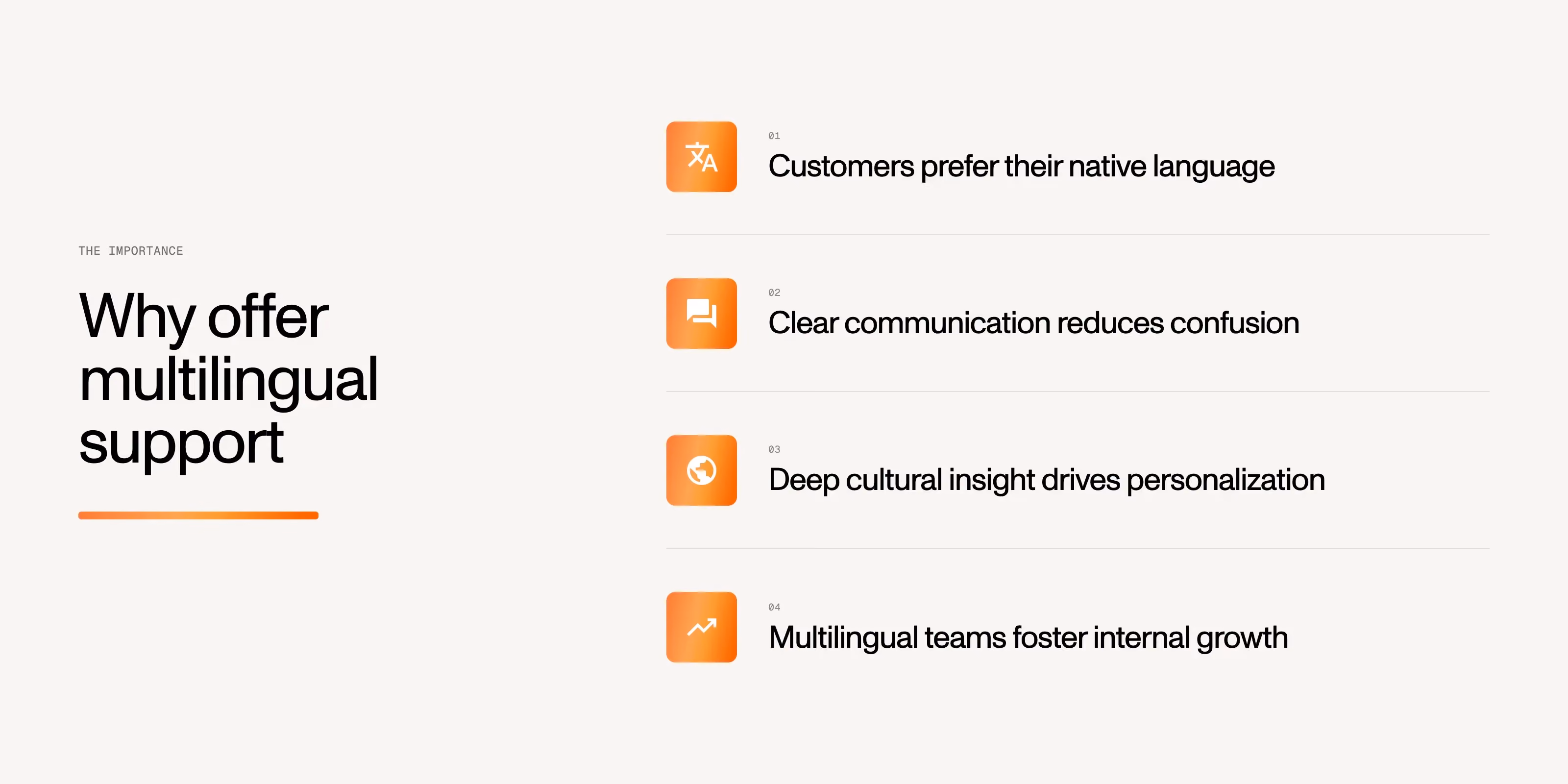 Why is it important to offer multilingual customer support service