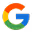 Colorful Google 'G' logo with blue, red, yellow, and green segments.