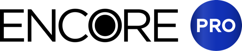 Blue circular badge with white text 'PRO' on the right of black uppercase letters spelling 'LIVE'