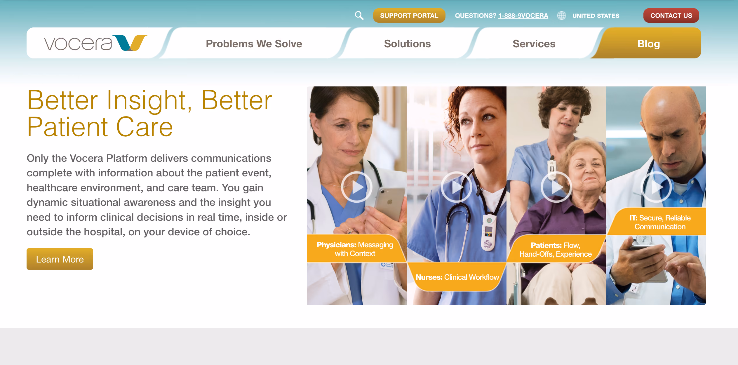 Healthcare professionals using mobile devices for messaging, workflow, patient care, and secure communication.