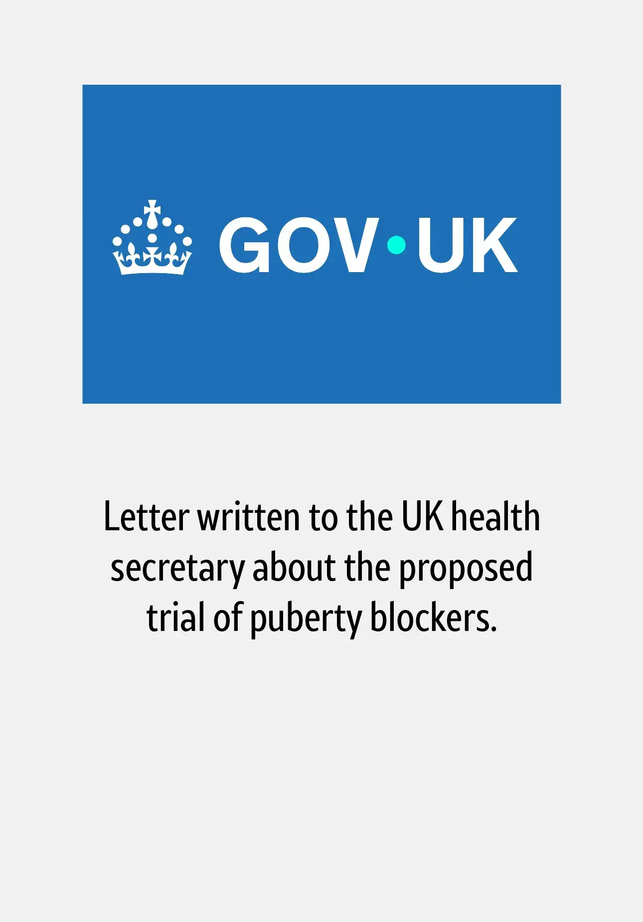 Proposed Trial of Puberty Blockers