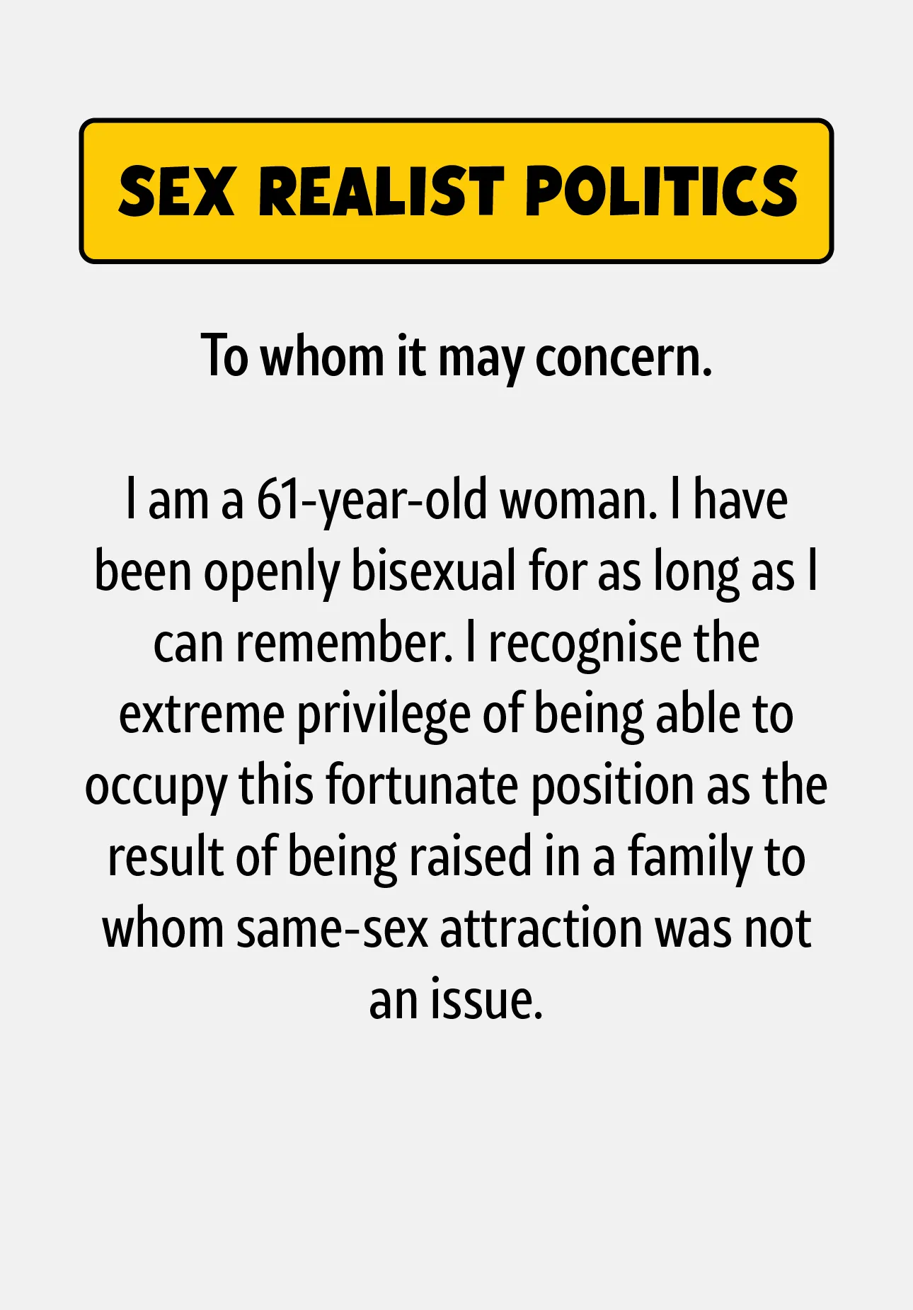 I am a 61-year-old woman.