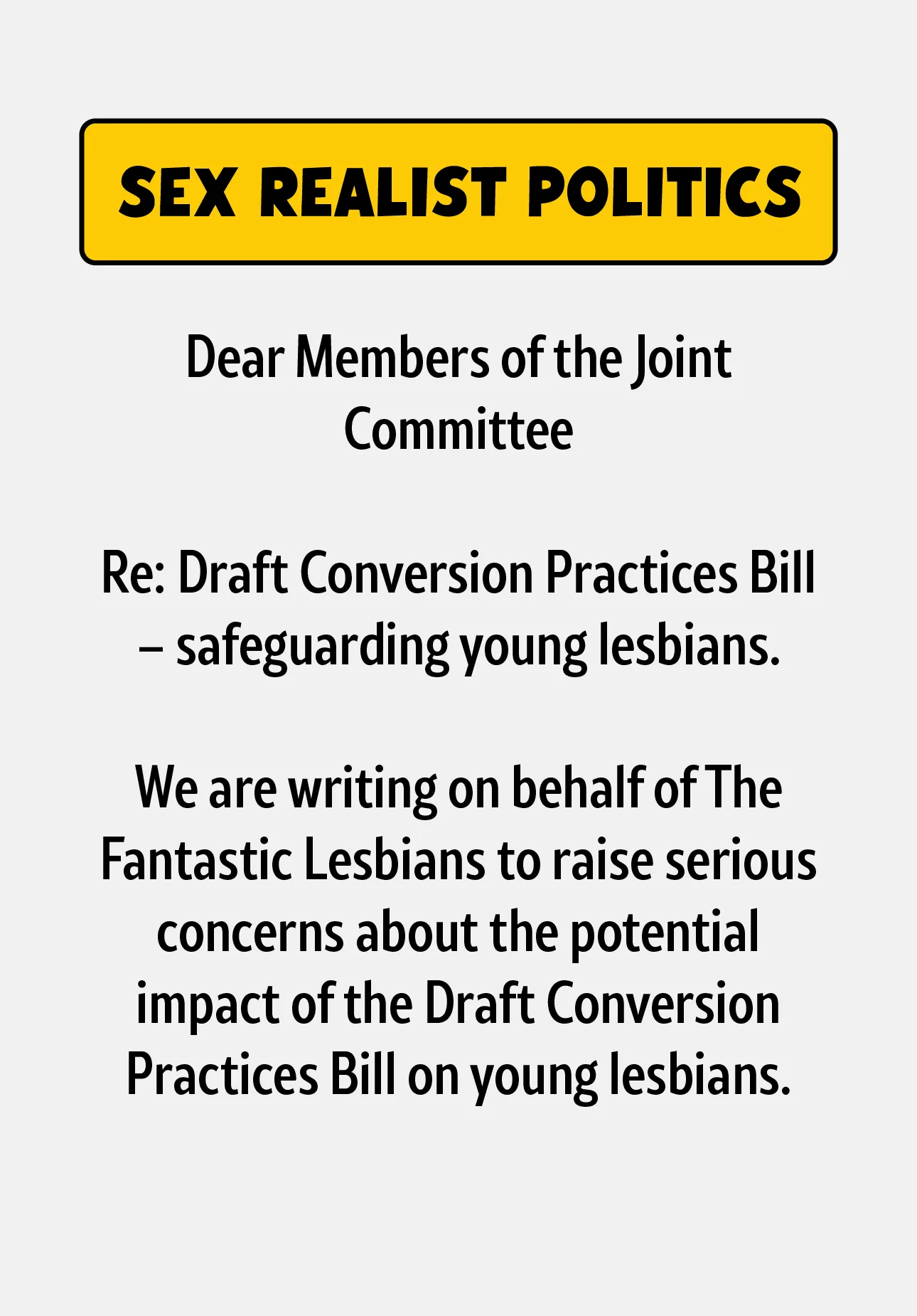 Draft Conversion Practices Bill – safeguarding young lesbians