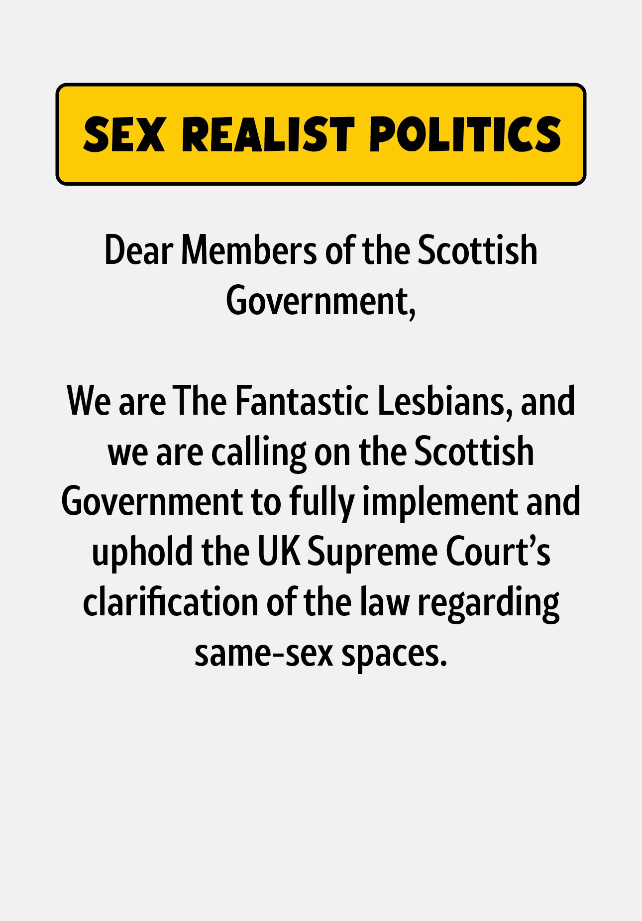 UK Supreme Court’s clarification of the law regarding same-sex spaces.