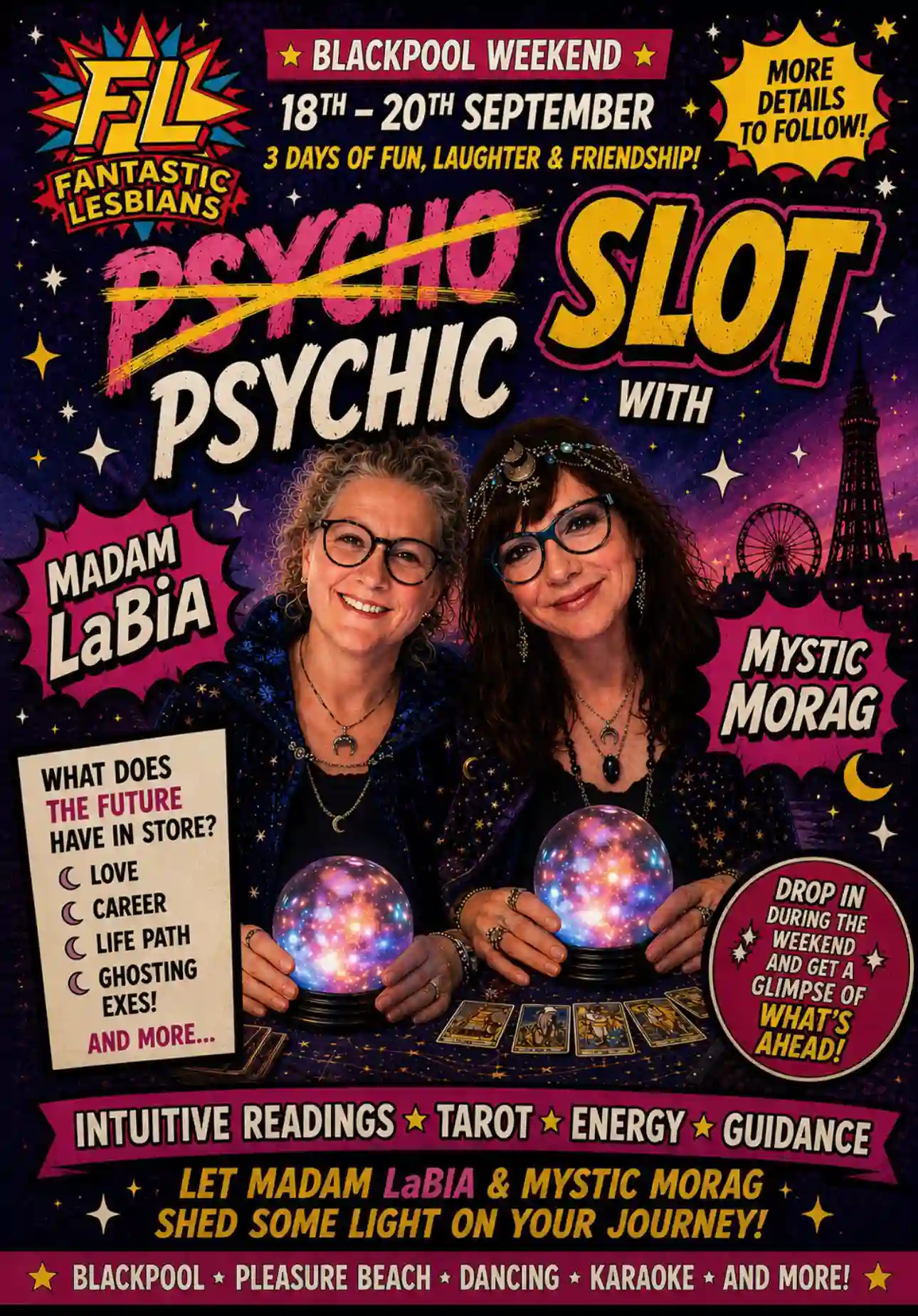 Psychic Slots with Madame LaBia and Mystic Morag