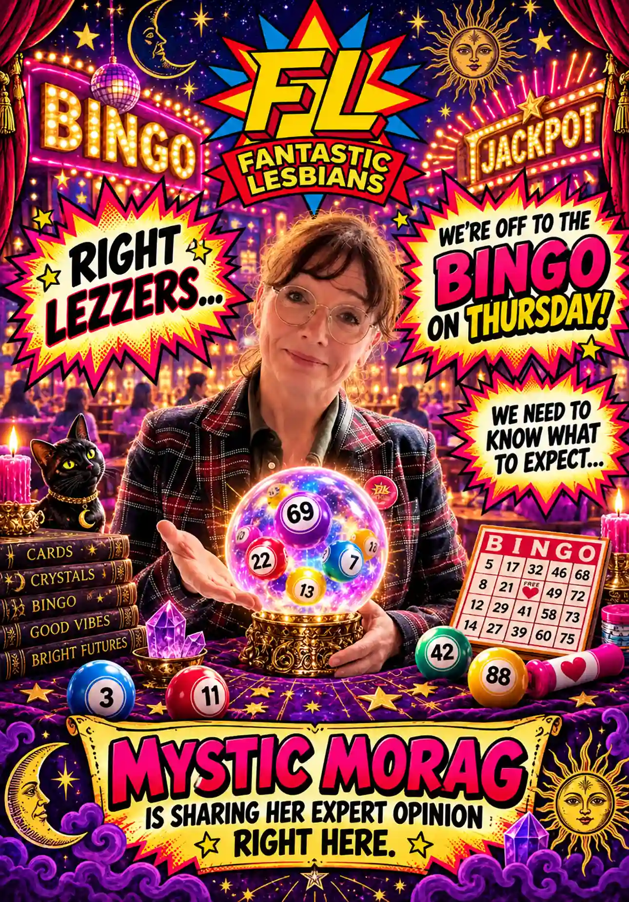 Right lezzers… were off to the bingo on Thursday.