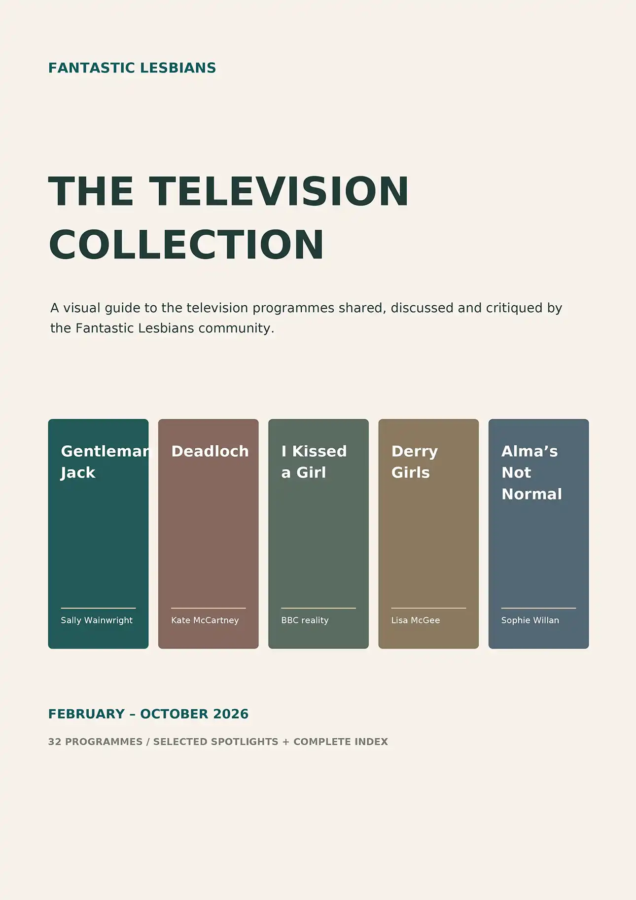 A Collection of Television Programmes We Have Been Watching