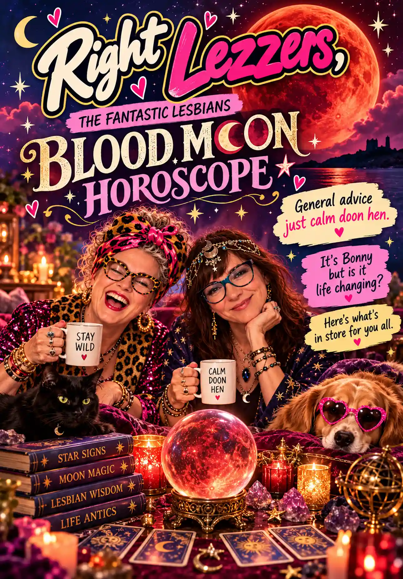 THE FANTASTIC LESBIANS BLOOD MOON HOROSCOPE