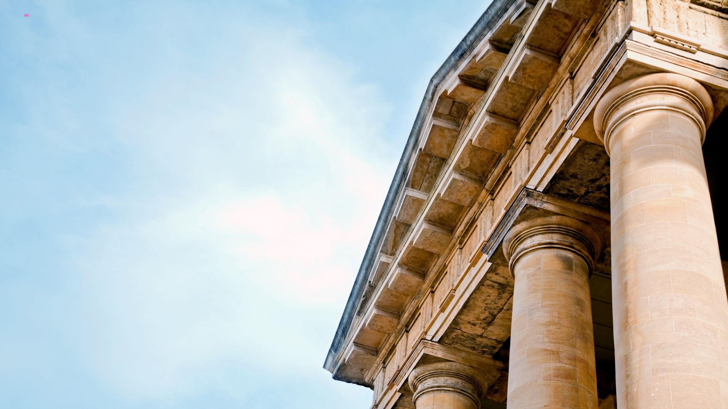 Close-up of a law building facade