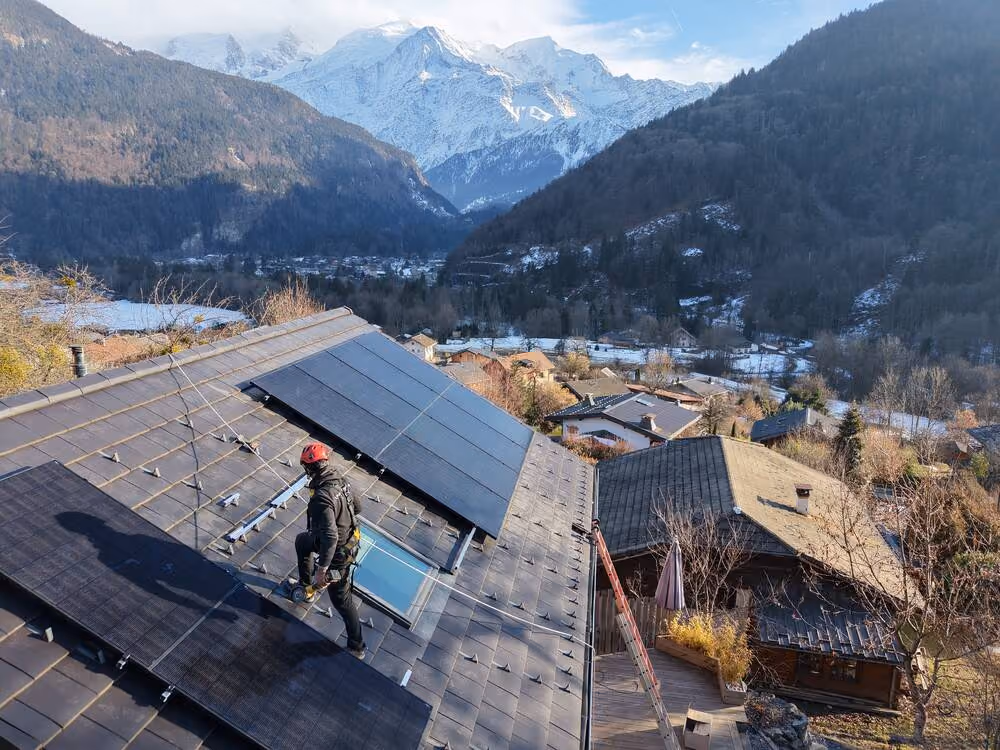 Panneaux solaires installés par Solday à Servoz