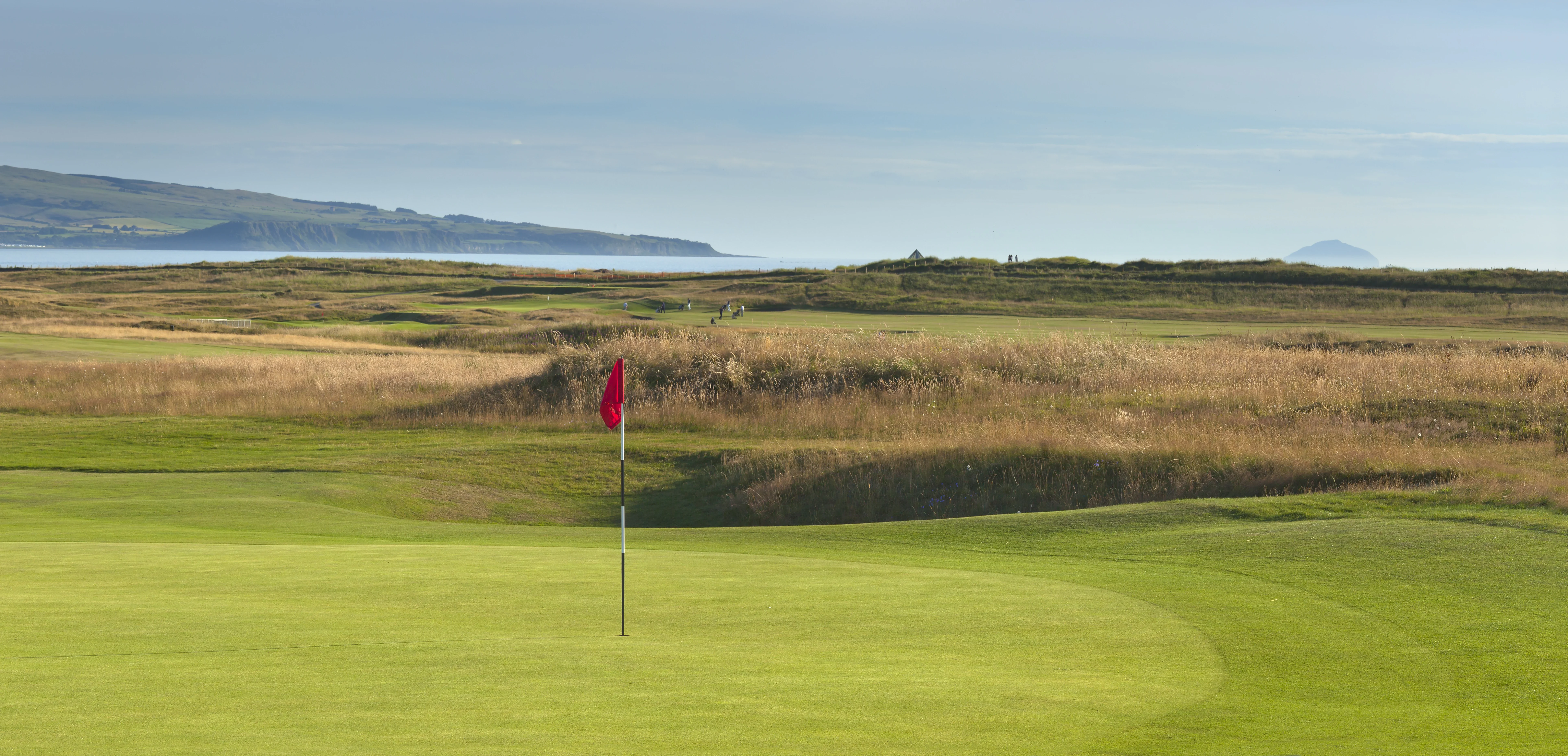 The Claret Jug beside the fairway