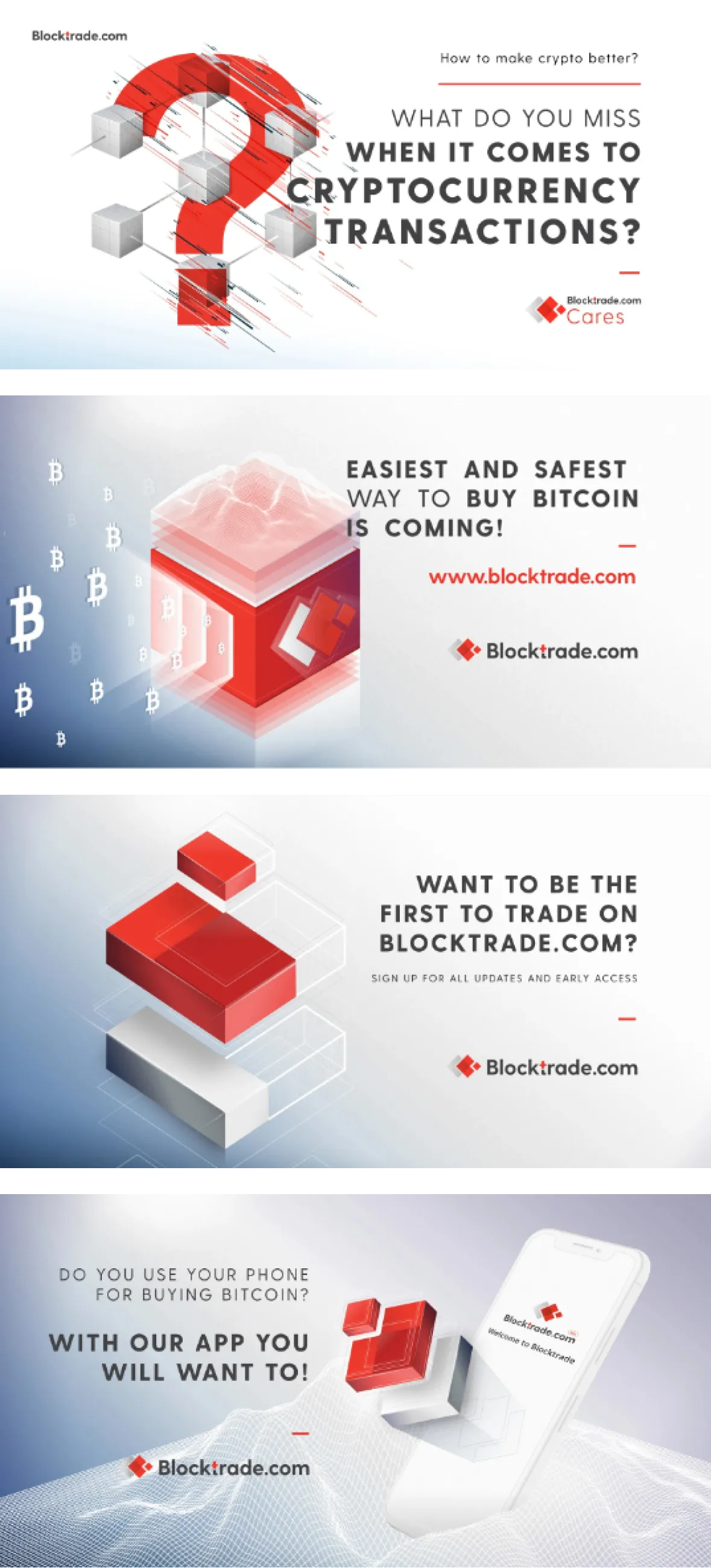 Serija pasic za socialna omrežja Blocktrade.com