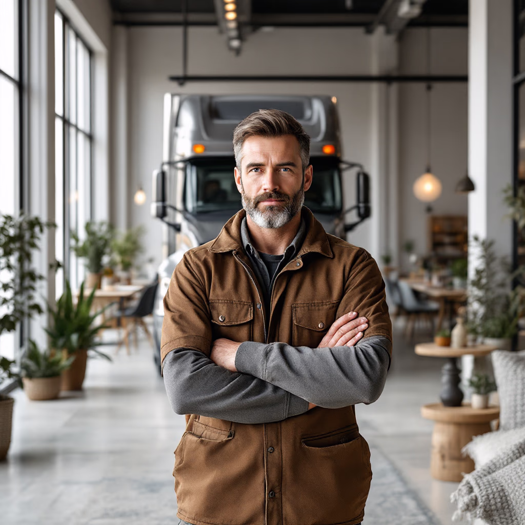 [team] image of team member (for a trucking company)